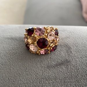 Statement Gold and Purple Ring